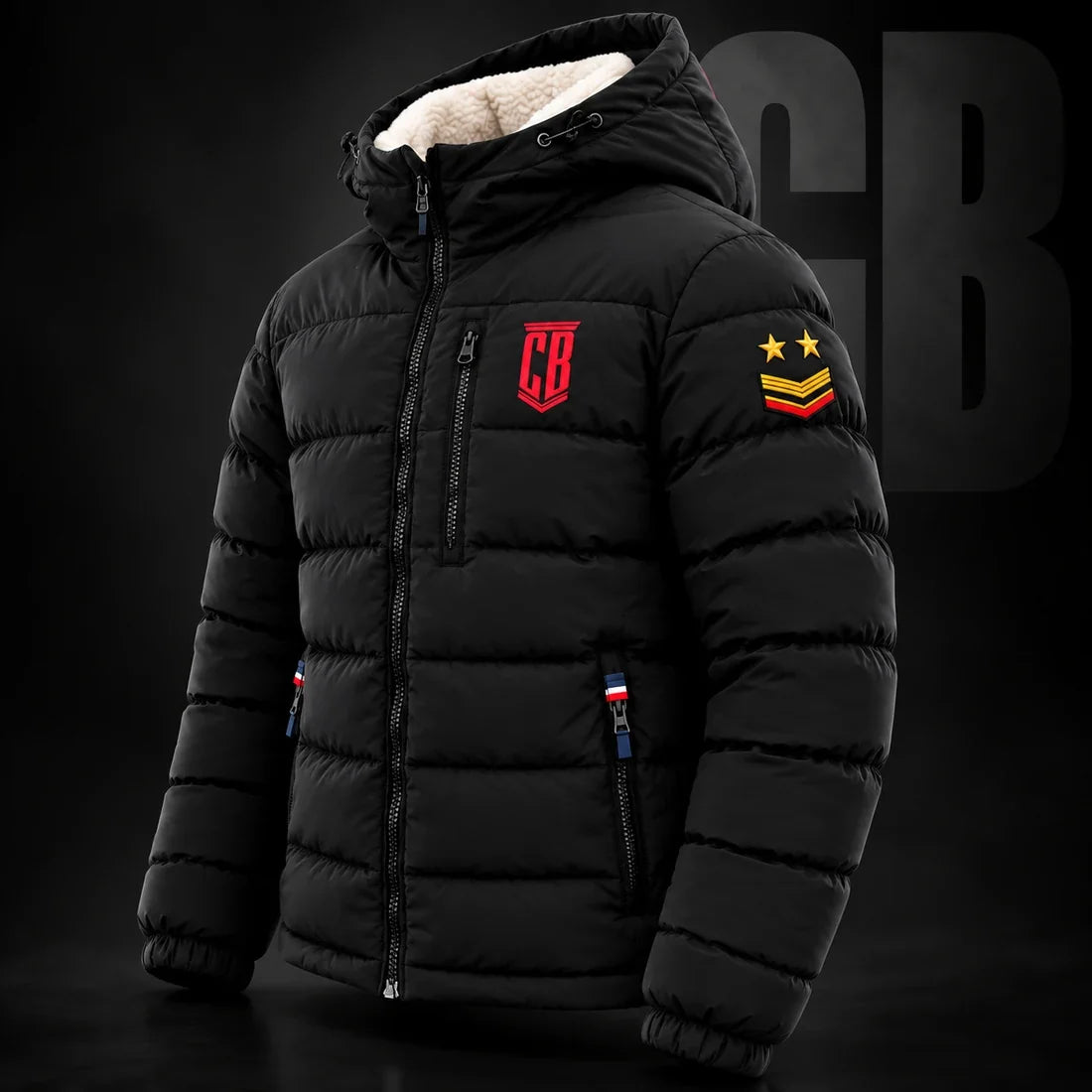 Doudoune Colonel Bench Army noire – vue trois-quarts