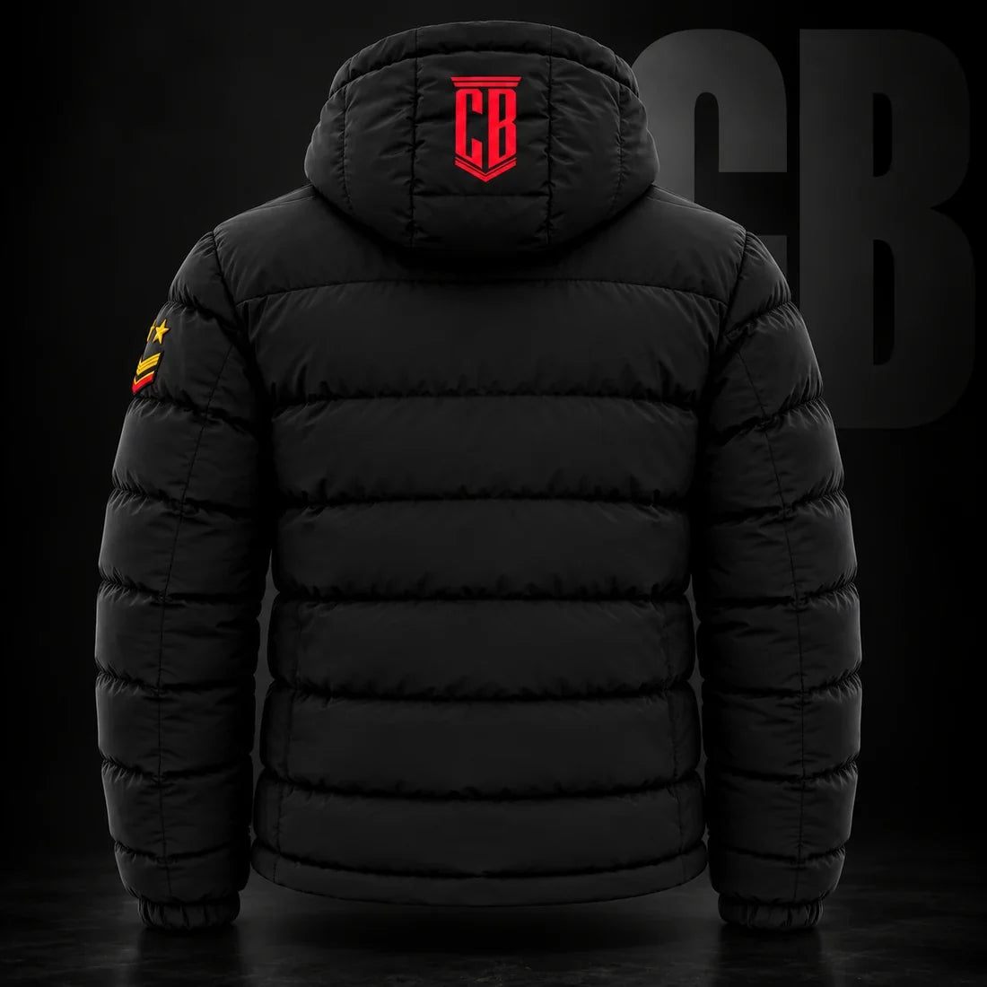 Doudoune Colonel Bench Army noire – vue de dos