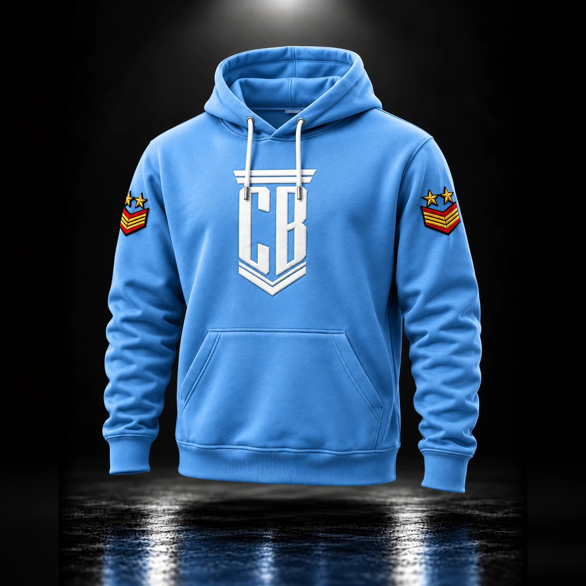 CB Army Hoodie Blue – three-quarter
