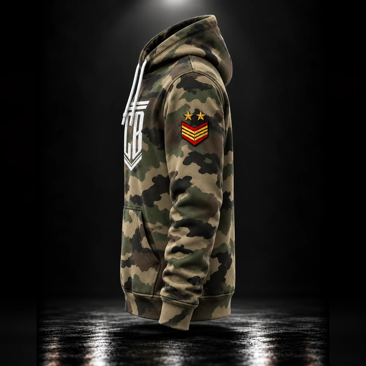 CB Army Hoodie Military Camo – left side