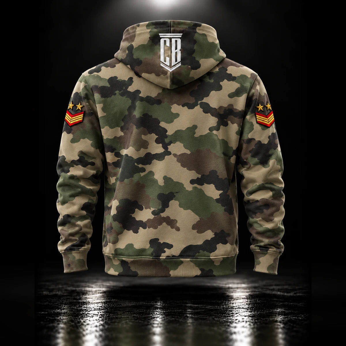 CB Army Hoodie Military Camo – back