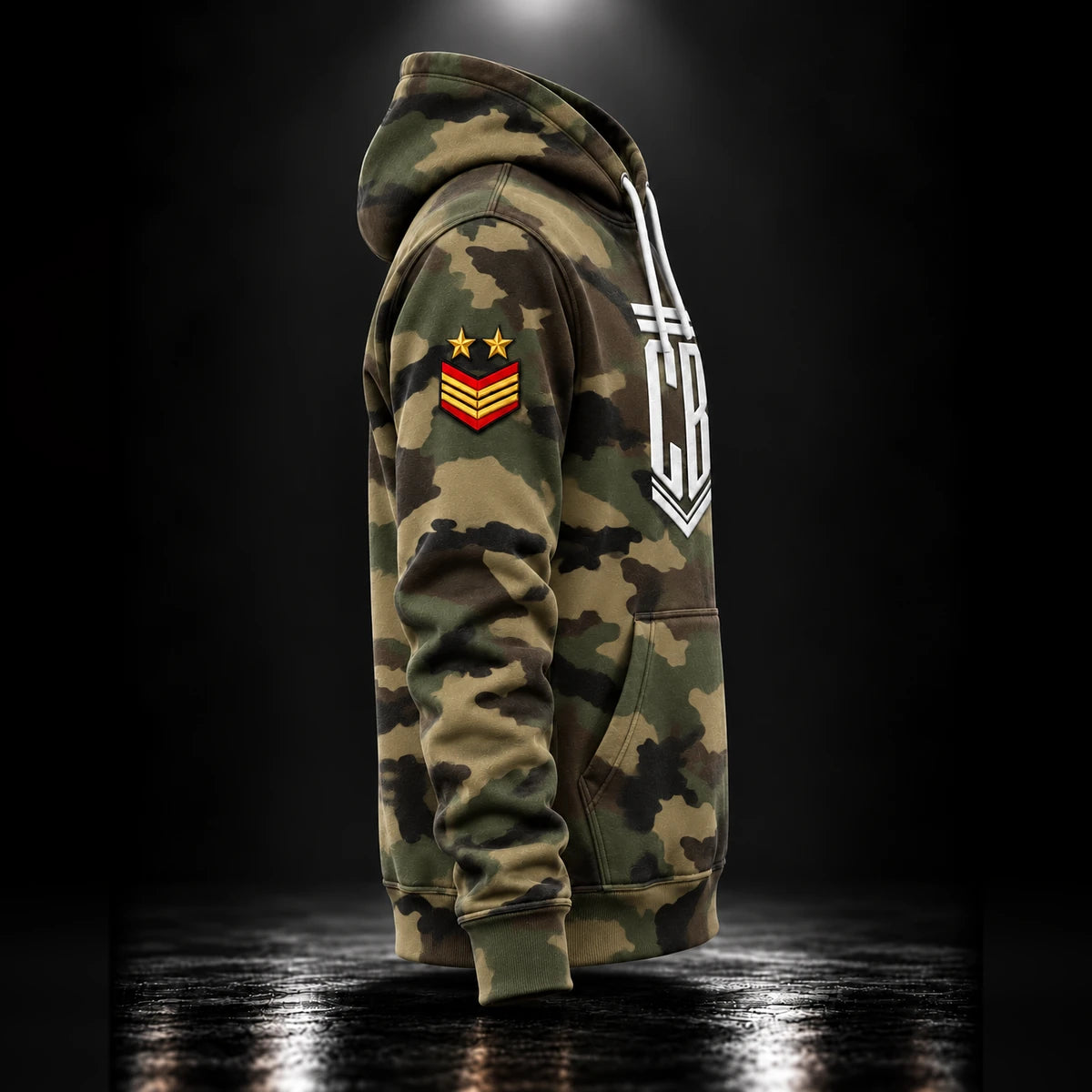 CB Army Hoodie Military Camo – right side