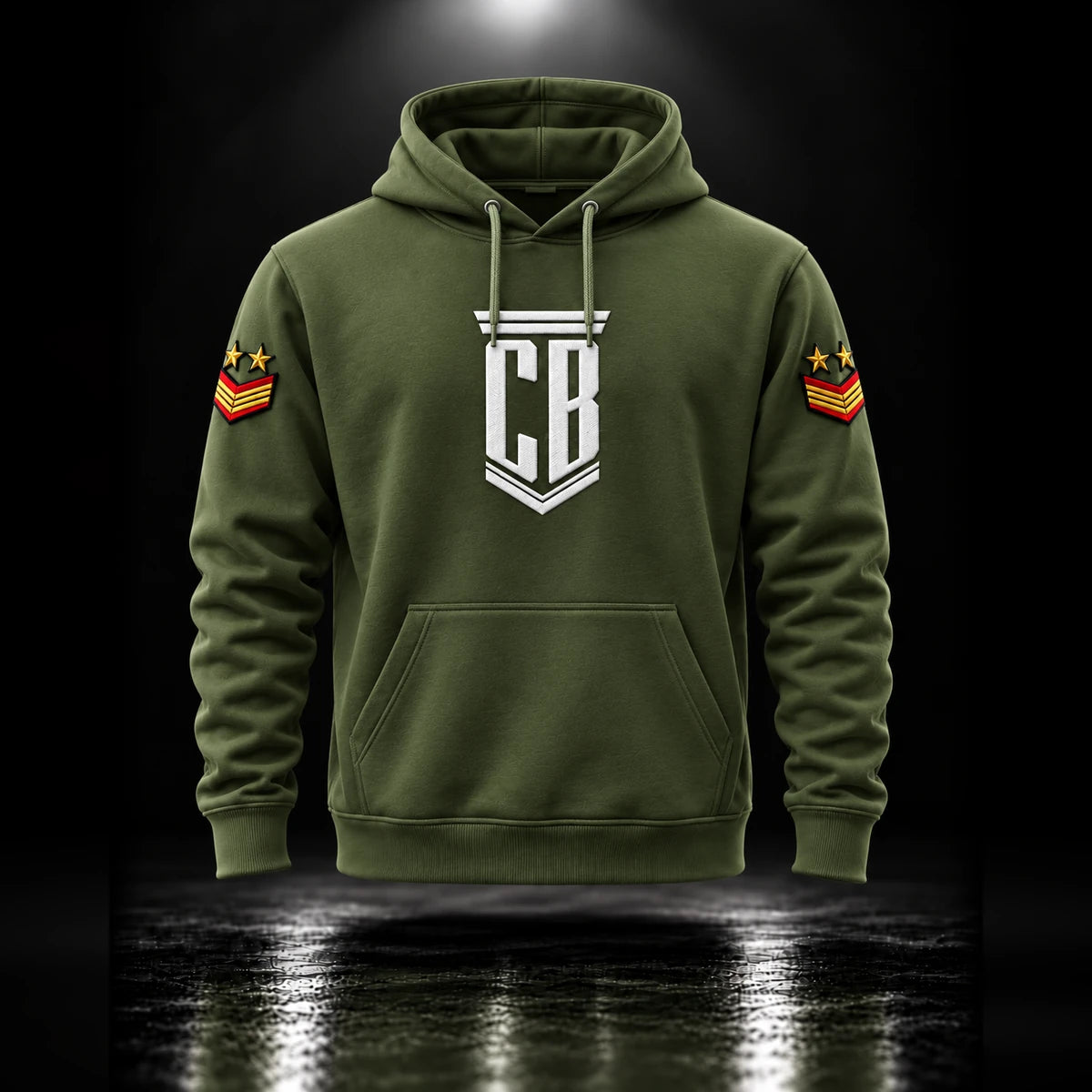 CB Army Hoodie Green – front