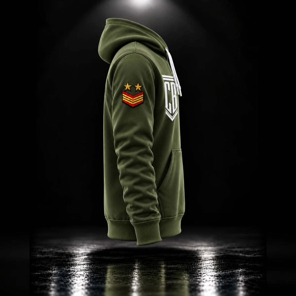 CB Army Hoodie Green – right side